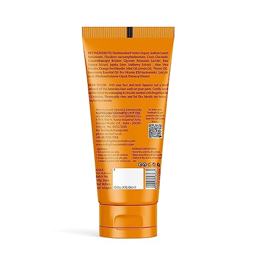 NutriGlow NATURAL'S Advanced Pro Formula Papaya for Skin Brightening & Tan Removal Face Wash (100 g) - Image 2