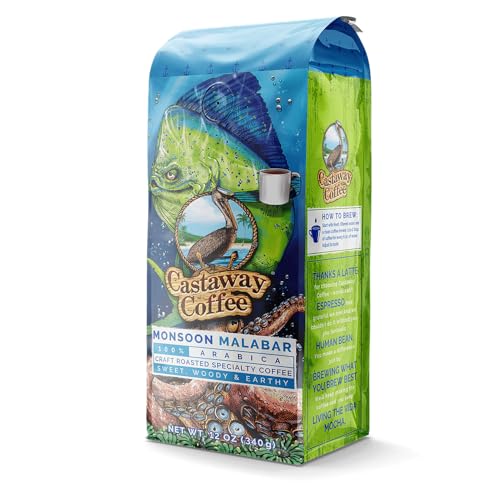 Monsoon Malabar Coffee Blend 12 oz En Grano miniatura 1