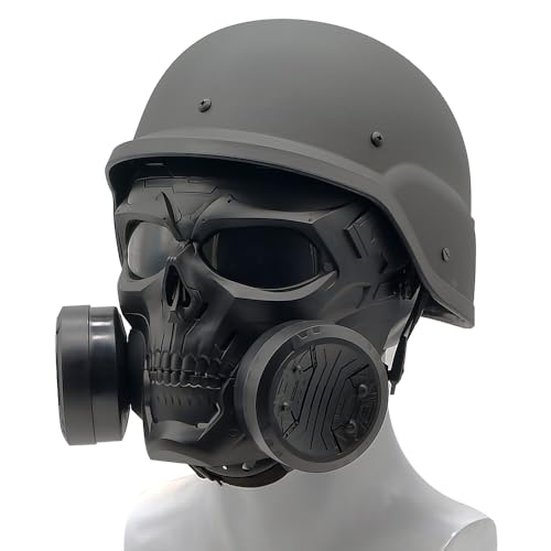 Full Face Airsoft Gas Mask M88 Helmet Tactical Skull Game Mask for BB Gun Cosplay Costume Halloween Masquerade
