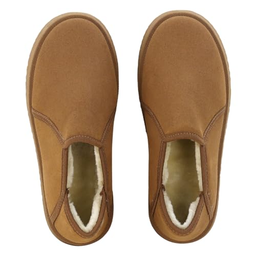 デデス] ムートン ブーツ スリッポン フラットシューズ かかと