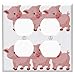Baby Pig Farm Animal Double Outlet Cover Wall Plate