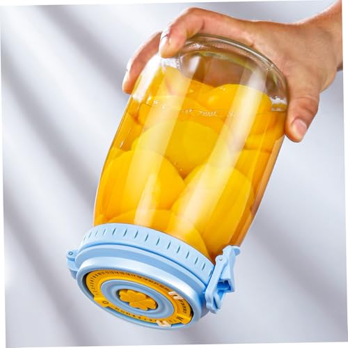 Kit de fermentation pour levain 1000 ml avec date et évent, lot de 2 bocaux réutilisables - 5