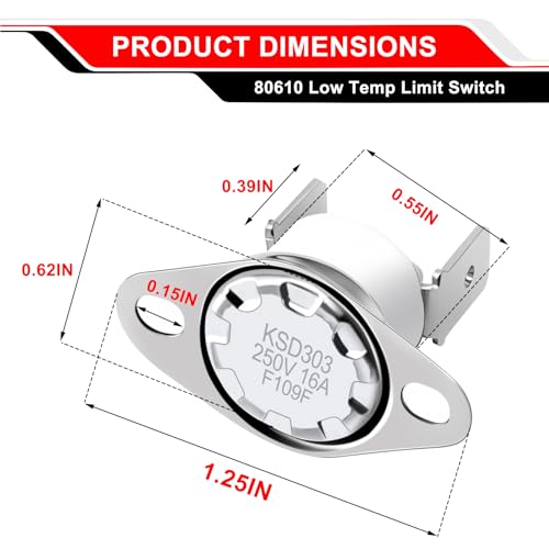 Interruptor de limite de baixa temperatura 80610 para Breckwell P24, P23, P22, P1000 Big E, P2000, P
