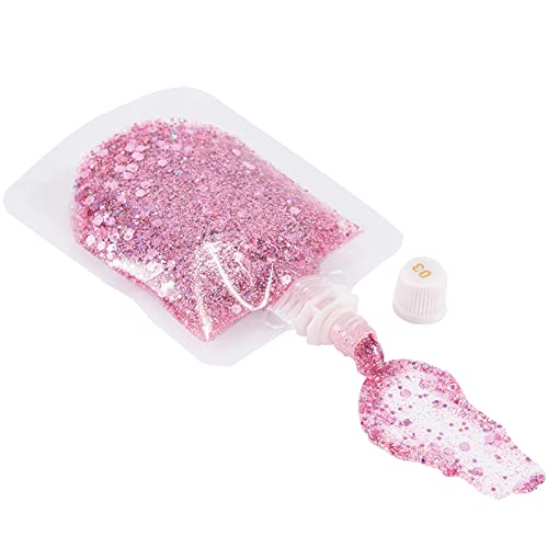 Gel de maquiagem Chunky Glitter - Glitter de lantejoulas de escama de peixe à prova d'água - Glitte
