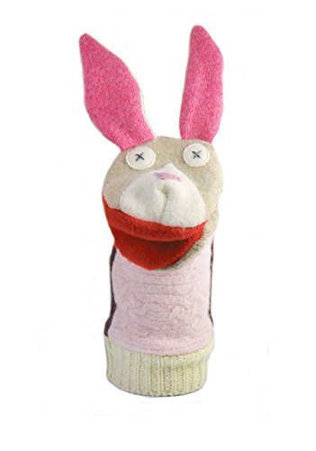 Cate & Levi - Hand Puppet - Premium Reclaimed Wool - Handmade in Canada - Machine Washable (Bunny)