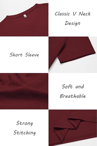 COOFANDY Men's T Shirts Short Sleeve Classic V Neck Casual Summer Basic Tee - Image 6