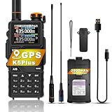 BAOFENG K5Plus Air Band Walkie Talkie 10W Wireless Copy Frequency Type-C DTMF Long Range Ham Two Way Radio Receiver GPS Ham Radio with 771 Antenna