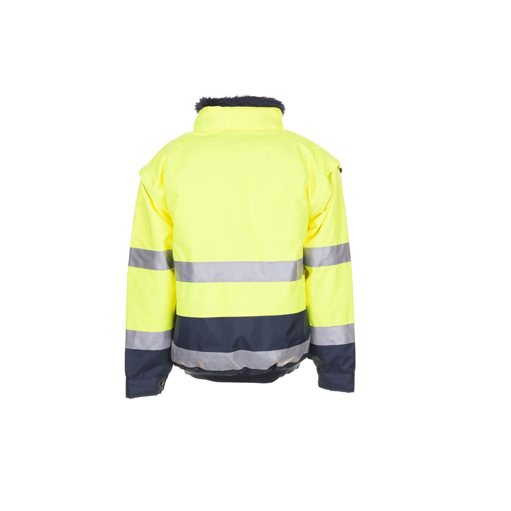Planam 2047056 Warnschutz-Komfortjacke, Gelb/Marine, Größe XL
