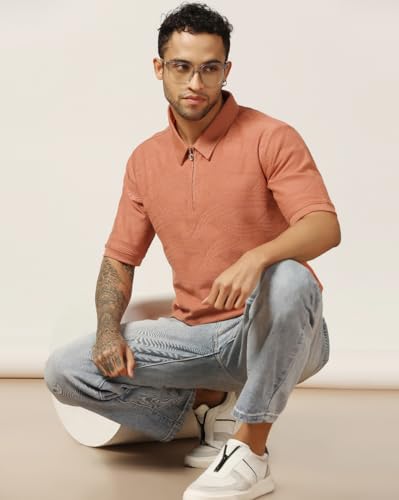Image of Leriya Fashion Mens t Shirt | Textured t Shirts for Men| Oversized t-Shirt for Men
