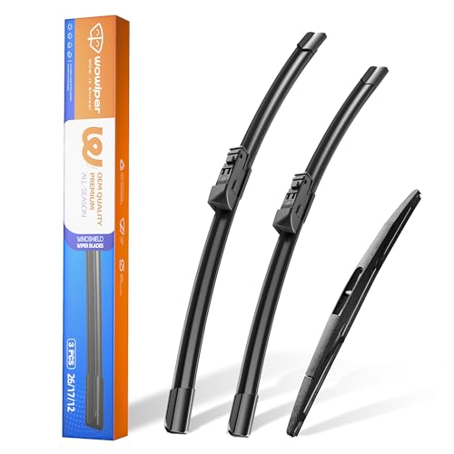 Image of 26 inch+18 inch Windshield Wiper Blades with 16 inch Rear Wiper Replacement for Subaru Outback 2020 2021 2022 2023 2024-OEM Quality All-Weather Top Lock Wipers(Set of 3)