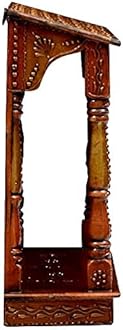 CRAFT TREE Woodenpooja Mandir Without Door Wooden Furniture For Pooja Room | Mandap Solid Puja (Copper40.6 Cm)