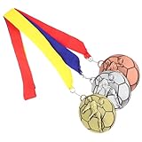 Metales de fútbol para decoración: esta medalla deportiva está fabricada con buen material de aleación, hermosa y única para un uso prolongado, accesorio de premio
