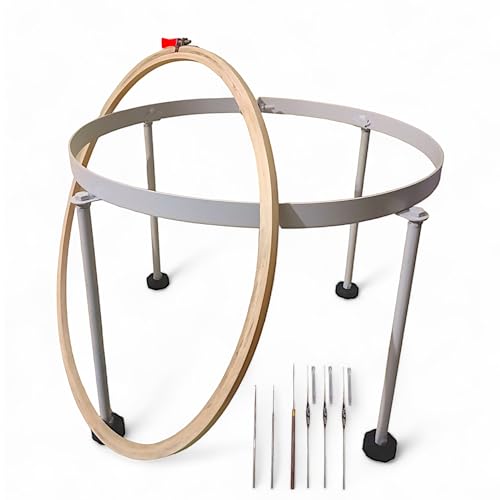 Image of ADW CRAFT'S Aari Embroidery 18 inch Stand| Aari Work Stand 18 inch Without Frame,aari Stand cot,aari kit,aari Material,aari Embroidery Stand Without Frame,aari Embroidery Kits (Frame Set)
