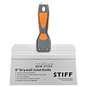 Clauss plamuurmes 20,3 cm met breed lemmet in professionele kwaliteit | titanium gebonden roestvrijstalen lemmet met antiaanbaklaag | antislip, ergonomische handgreep | ideaal voor grote oppervlakken