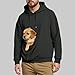 Generisch Kapuzenpullover mit Katzen- und Hundetasche für Herren Kängurutasche Haustiertragetasche Tierhalter Sweatshirts Pullover Langarm Bequeme Oberteile Sweatshirt Langarmshirt Kapuzenpulli