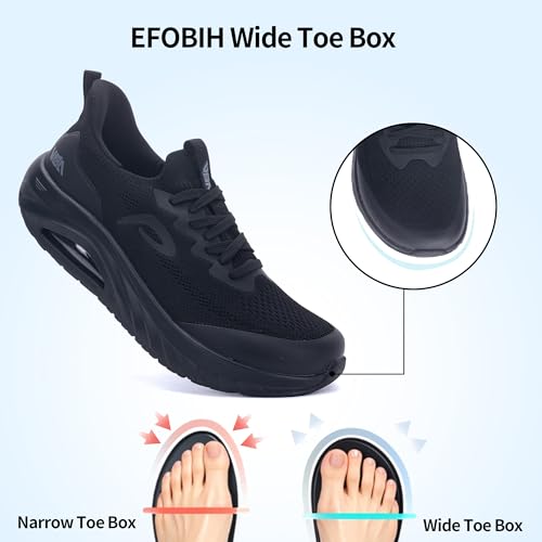 Mens Wide Toe Box Slip On Walking Shoes Arch Support Orthotic Tennis Running Sneakers for Plantar Fasciitis Relief US 7-132