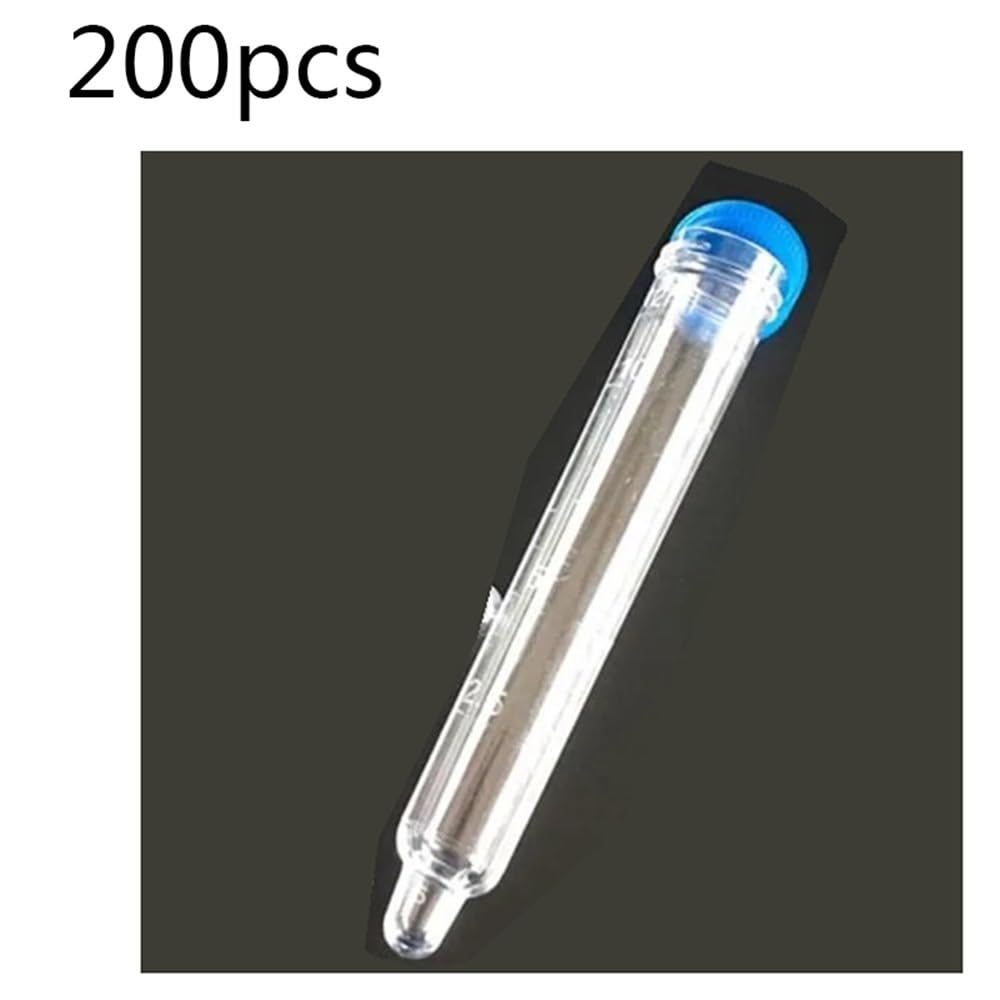 200 Teile/los 12 ml PS Schraubrohr Strohflasche Mit Kappe Laborbedarf
