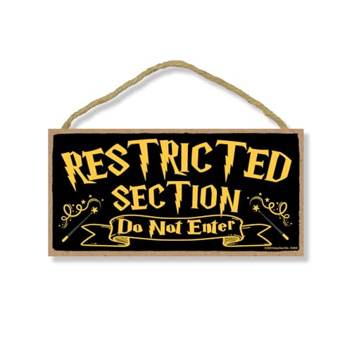 Honey Dew Gifts Restricted Section Do Not Enter, 10 inch by 5 inch Hanging Private Entrance Sign, Decor, Wall Art, Vacation Rental Sign, Home Decor, 754868
