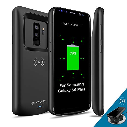 Newdery Upgraded Samsung Galaxy S9 Plus Battery Case Qi Wireless Charging Compatible, 5200mAh