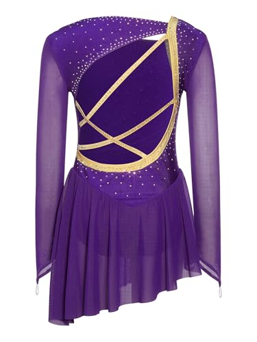 Robe de danse pour filles unitard manches longues de ballet - 3