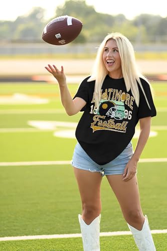 Football Shirts for Women Vintage Team Fan Tshirt Game Day Shirt Oversized Football Season Short Sleeve Tops2