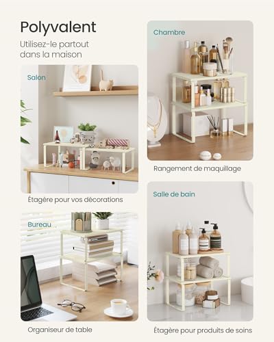 SONGMICS Étagère à épices KCS002W02 Blanc