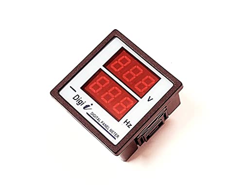 Image of ESPtronics (1 Pc) Digital Frequency Meter 0-90 Hz with Digital Voltage Meter 0-500v AC Frequency with Voltage Meter 220v-240v AC for Electronics Lab