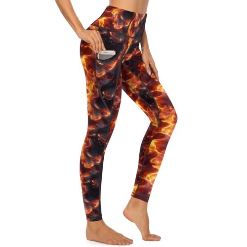 Legging imprimé flamme rouge : fini les vêtements de sport inconfortables