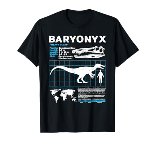 Baryonyx fact sheet Dinosaur Facts T-Shirt