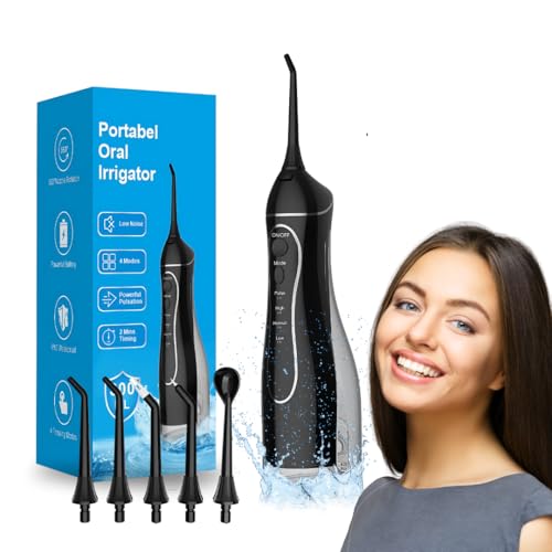 C102 Series Black - hilo dental - irrigador oral - 5 FREE tips
