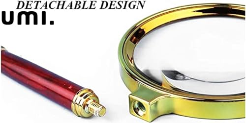 Image of Amazon Brand - Umi 3X High Power Antique Handheld Magnifier Magnifying Glass 80Mm