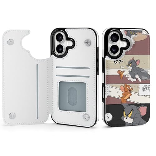 手帳型 トムとジェリー (4) 対応 iPhone 17 ケース カード収納 スマホケース 財布型 携帯ケース 軽量 全面保護 スタンド機能