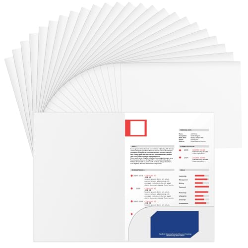 Chemise cartonnée A4 blanche porte-documents en papier kraft rigide 350g pour classement de fichier