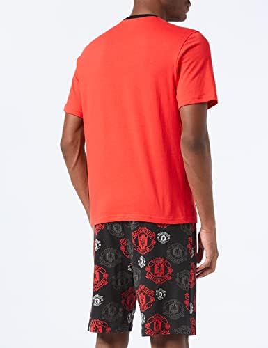 Manchester United F.C. Mens Pyjamas, Cotton Short MUFC Pjs, Official Football Gifts For Men