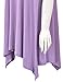 WT1110 Womens Short Sleeve Side Panel Loose Fit Tunic Top S Lilac