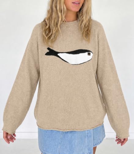 Tankaneo Womens Oversized Sweaters Chunky Knit Pullover Tops Fall Outfits — view 3