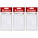 Iron-On Mending Fabric, 7-Inch x 16-Inch Patch For Mending Clothes, White - 3-Pack