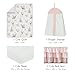 Sweet Jojo Designs 4-Piece Baby Crib Bedding Set (Woodland Deer Floral) for Girls, Infants/Nursery incl. Blanket, Fitted Sheet, Skirt, Diaper Stacker (Boho, Bohemian, Watercolor, Pink, Mint Green)