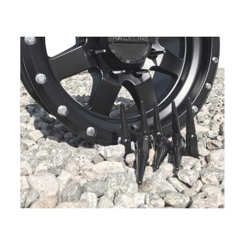 Image of 4.4 inch Spike Lug Nuts (32, Black, 9 /16 inch-18)