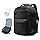 Vacuum Travel Backpack with Pump for Women,Personal Item Carry on Backpacks Flight Approved 18x14x8 inches for Men,Laptop Waterproof Work Compression bags Casual Daypack. Black