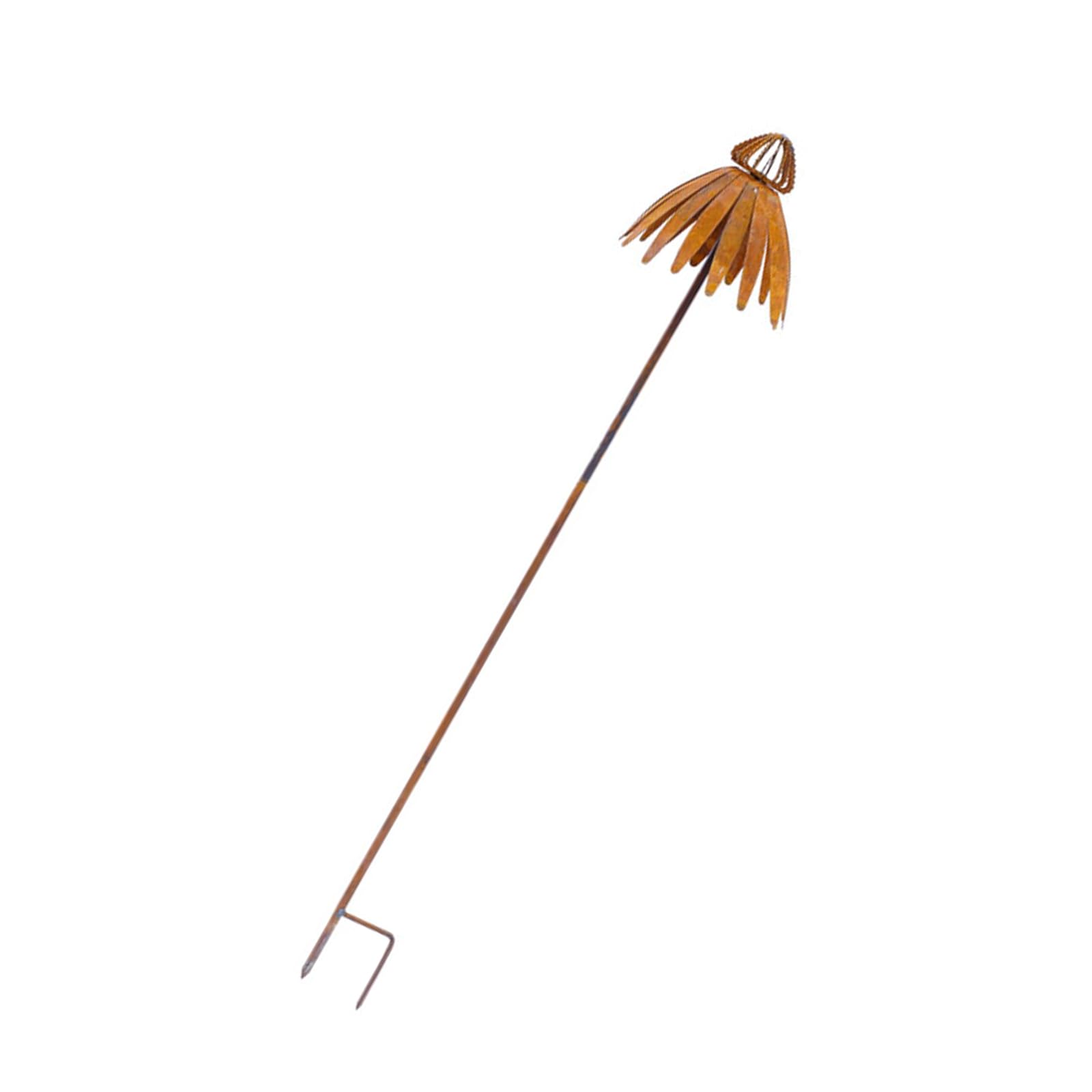 Fer rustique échinacée sculpture de plante durable pour aménagement extérieur
