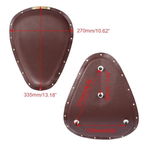Asiento individual para motocicleta con soporte de resortes de alta resistencia 4