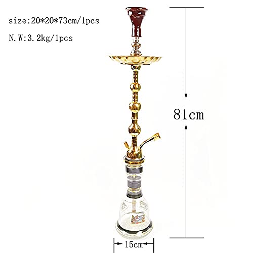 Rteanb Arabisch-Haken-Set Ägyptisch-Stil Kupfer-Hukahn-Schaffell-Tube-Hukahn-Zubehör Shisha für bessere Shisha-Hukahn… – Bild 3