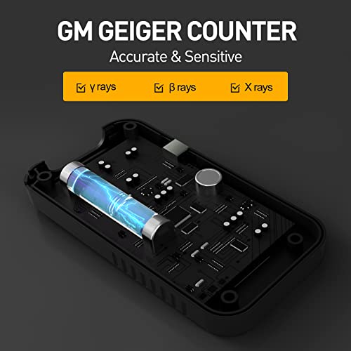 Image of Nuclear Radiation Detector, Geiger Counter with Click Sound for Beta Gamma X-ray, Portable Alarm Radioactive Dosimeter for Uranium Glass Iodine Treatment Water Food, FS-600