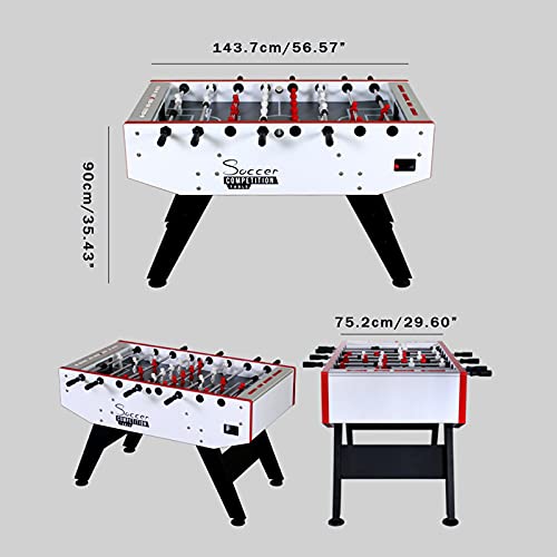 NOALED 56,6-Zoll-Fußballspieltisch, 8 Strokes Parties Desktop-Kickerspiele mit Punktevorrichtung im Perlenstil, freistehendes Indoor-Fußball-Tischspiel für Zuhause – Bild 4