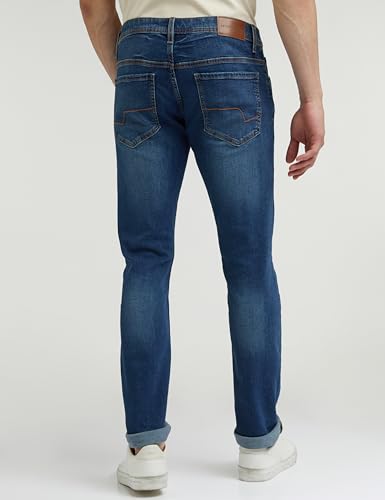 Peter England Men's Premium Skinny Fit Stretchable Mid Rise Jeans Navy, 32 - Image 2 thumbnail