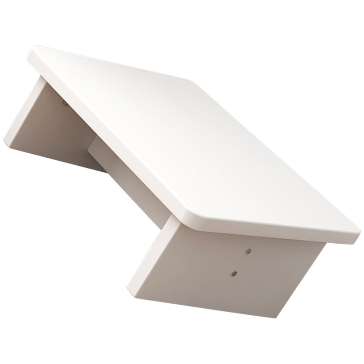 Reposapiés de Madera Blanco para Oficina y Estudio, Diseño Ergonómico
