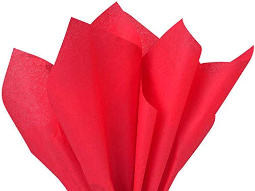 Red Color Tissue Paper 15 Inch X 20 Inch Size 100 Pack