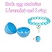 VLUSSO Party Favors in the Nature of Small Toys Easter Eggs Easter Basket Stuffers Fillers Filled 4 Pack Eggs with Colorful Bracelet Girls Inside Colorful Pre Plastic For Kids Gifts