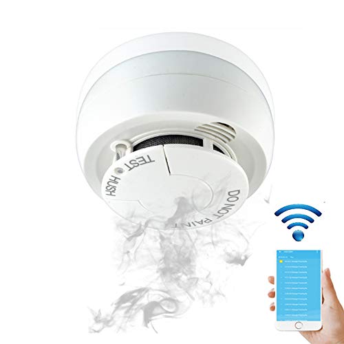 Preisvergleich Produktbild CE FCC ROHS-zertifizierter WiFi-Rauchmelder, Feueralarmmelder, APP-Push-Alarmmeldung